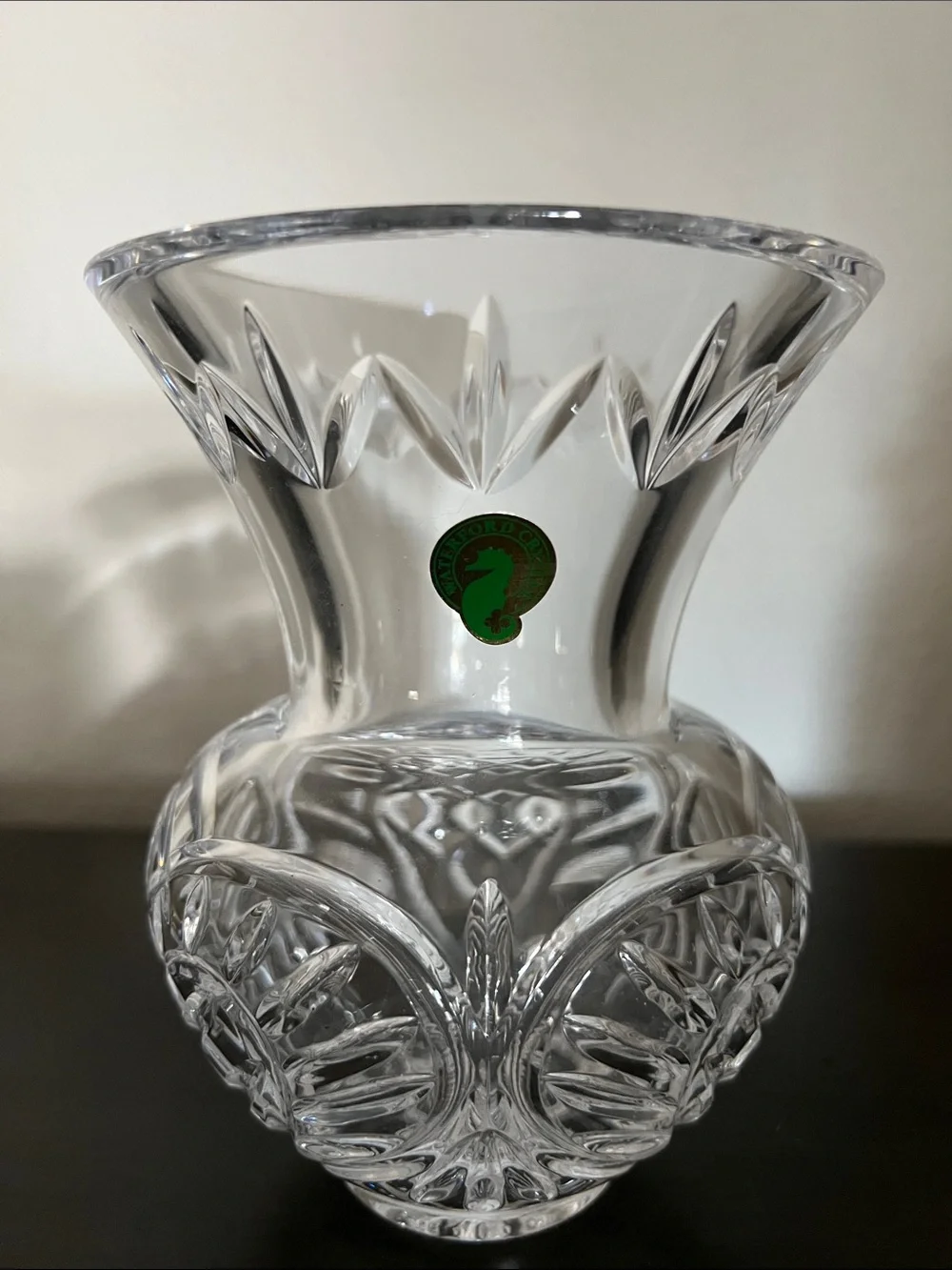 Waterford Clear Cut Crystal Vase - Elegant Home Accent
